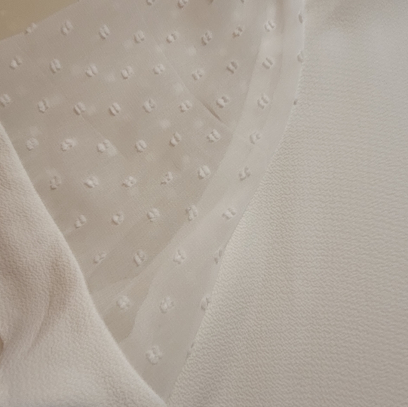 Primark Poly Crepe Clip Dot Double Hem Short Sleeve Blouse 16 - Picture 2 of 2